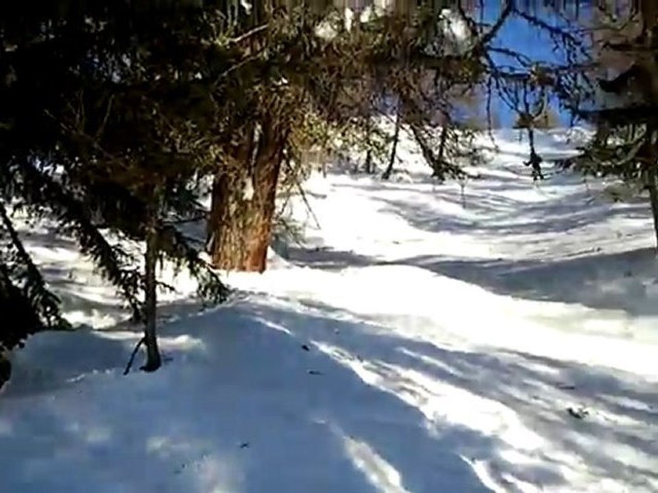 les bananes hors piste... cyril se prend un sapin