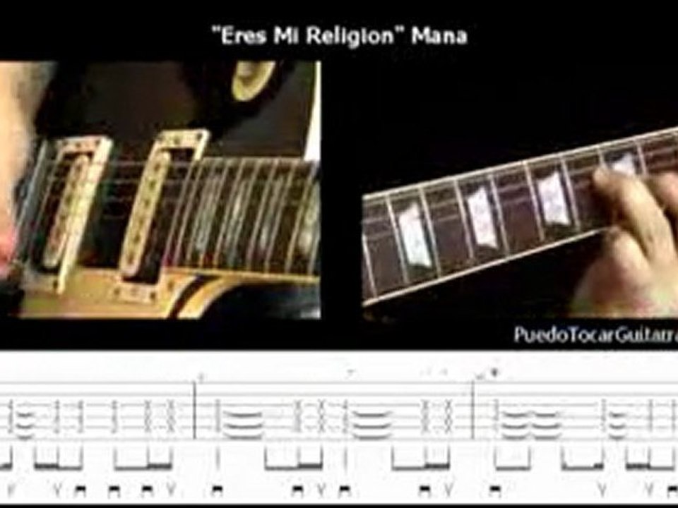 Video Leccion Eres Mi Religion Mana Clases de Guitarra con Tablatura