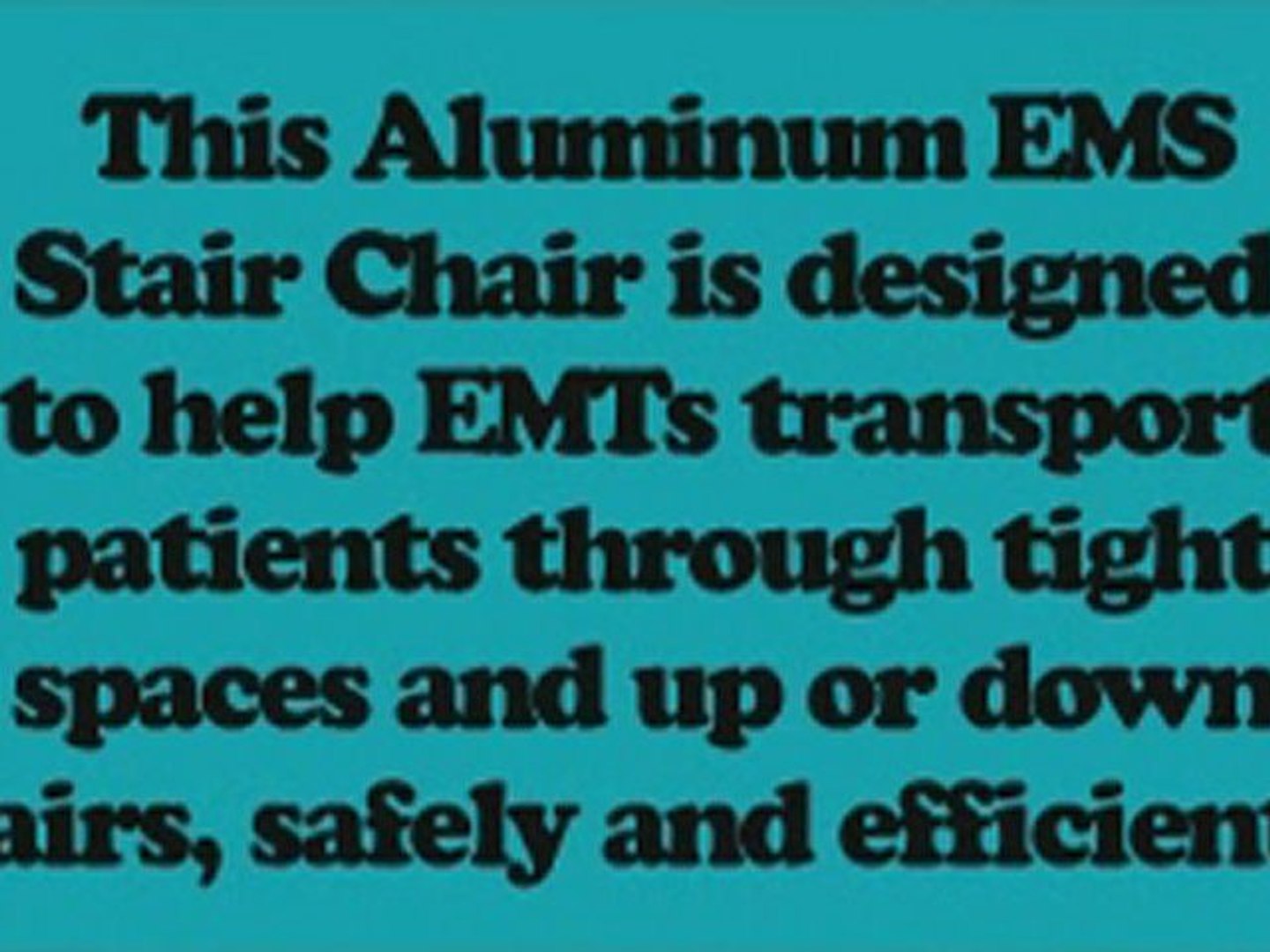 Ems Stair Chair Aluminum Light Weight Ambulance Medical Lift