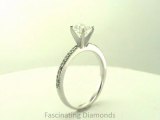 FDENS3009CUR    Cushion Cut Diamond Engagement Ring With Round Cut Diamonds In Micro Pave Setting