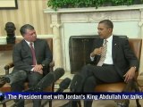 Obama fala sobre Oriente Médio com rei da Jordânia