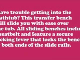 Sliding Transfer Bench with Cut Out Swivel Seat