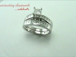 Square Radiant Cut Diamond Engagement Rings Set In Channel Setting