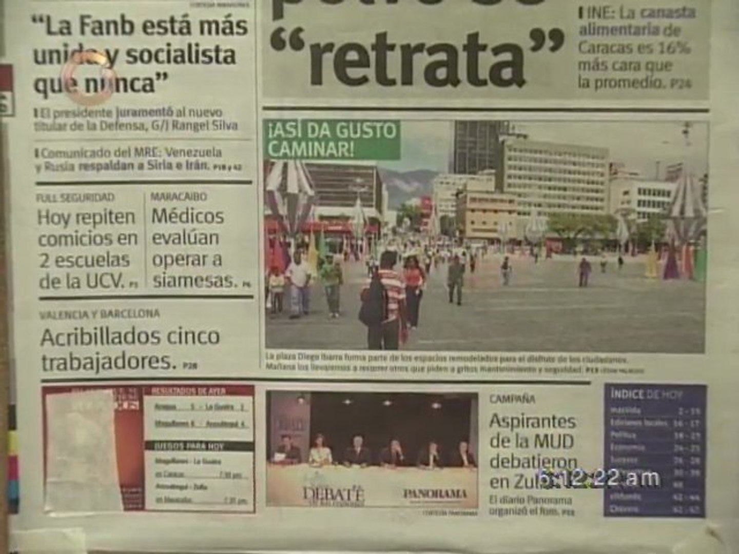 Titulares en la prensa nacional