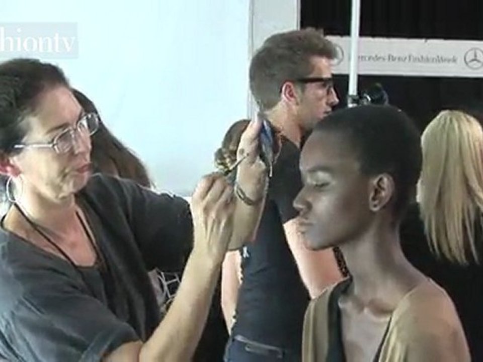 Max Azria at Herve Leger Backstage Spring 2012 - NYFW