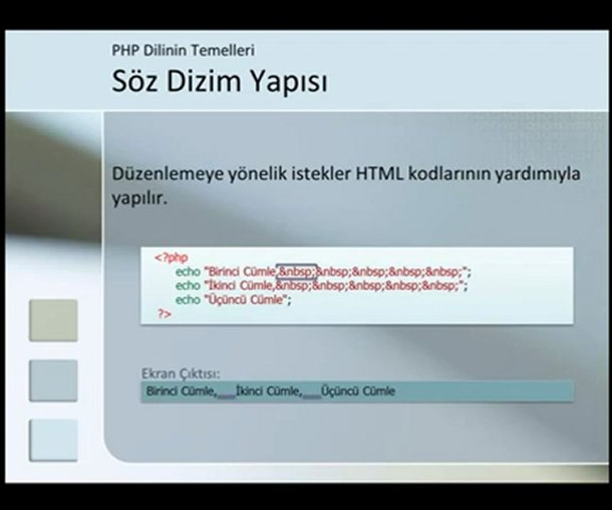 PHP Dersi 2.1. Söz Dizim Yapısı ve Açıklama Satırları.wmv