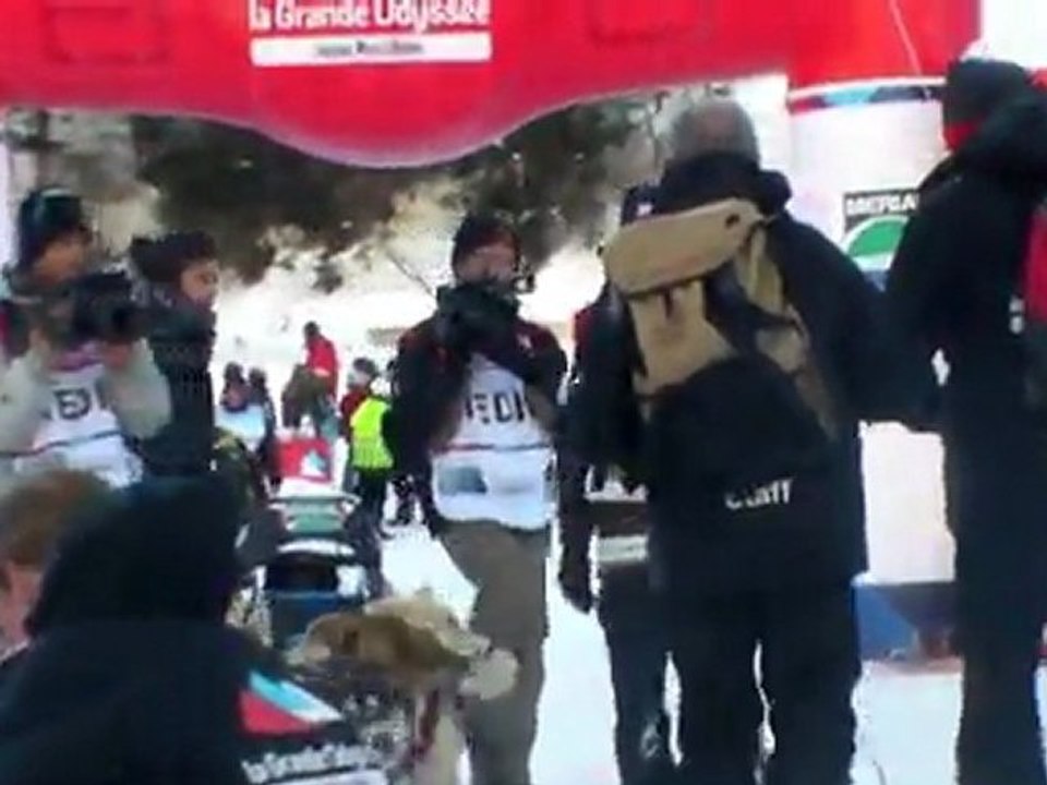La Grande Odyssée Savoie Mont Blanc 2012 - étape 9 - arrivée Jean-Philippe Pontier