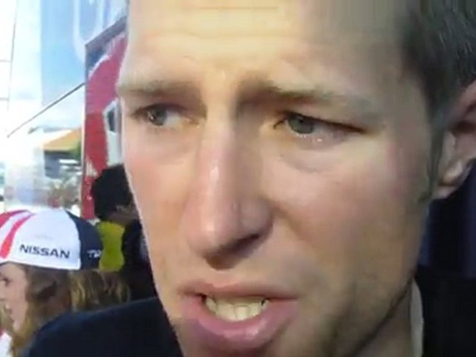 Ryder Hesjedal speaks after stage 9 of the 2011 Tour de France