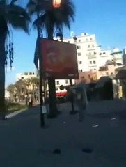 حرق المحلات لاتهام الشعب بالتخريب اللاذقية 26 3 2011