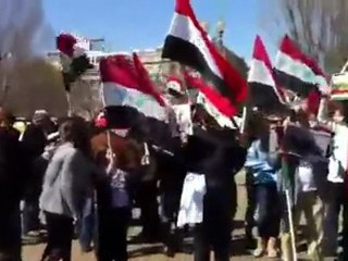 26-03-2011 مظاهرات في بلجيكا من أجل سوريا و أهل درعا جزء 1