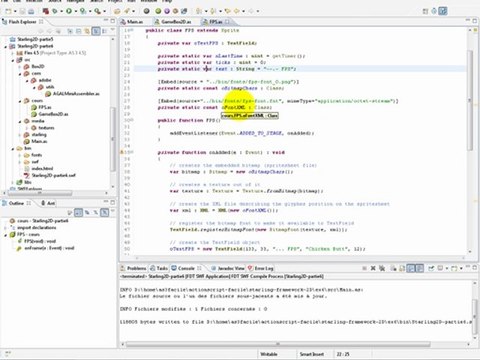 Utiliser Box2D avec Starling Framework et un compteur de FPS optimisé