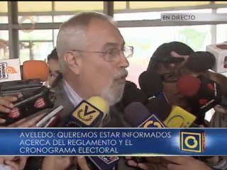 MUD pide al CNE participar en proyectos de reglamento y cronograma de próximas elecciones