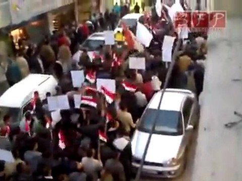 مظاهرة الكسوة من أجل نصرة بانياس و البيضة 12-4-2011 جزء 3