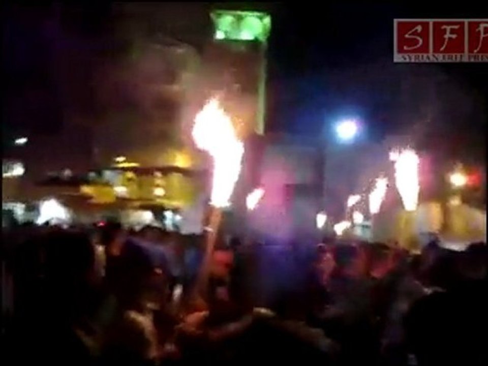 مظاهرة الزبداني ليلا 23-4-2011 الشعب يريد إسقاط النظام