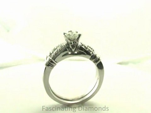 FDENS363HT Heart Shape Diamond Wedding Rings Set With Round Diamonds In Pave Setting