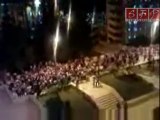 مظاهرة طلاب حلب 3-5-2011 فيديو من إحدى الغرف الطلابية