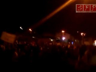 مظاهرة حماة طريق حلب دوار البحرة 8-5-2011