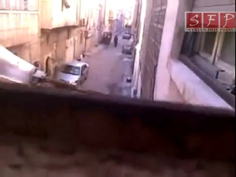 حماة تخريب الممتلكات العامة من قبل رجال الأمن الشبيحة