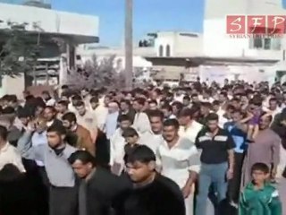 مظاهرة جاسم قبل الاقتحام من قبل الجيش 10-5-2011