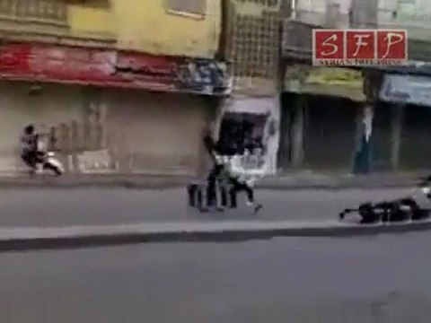 حمص بابا عمرو اطلاق نار كثيف وسقوط شهداء 22-4-2011