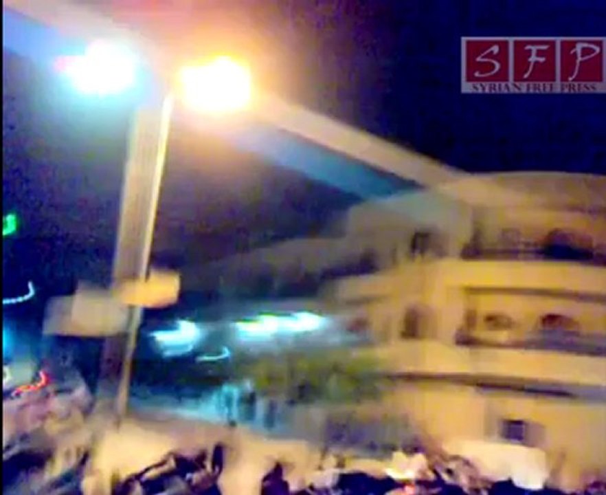 مظاهرات مسائية في مدينة حماة يوم السبت 14-5-2011