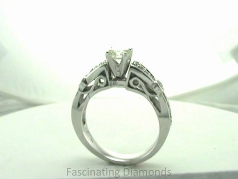 FDENR3142ROR Round Cut Diamond Engagement Ring With Round Diamonds In Pave Setting