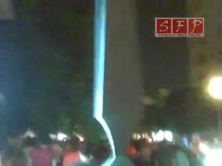 المظاهرة المسائية في حي الحمراء والغوطة في حمص 19-5-2011