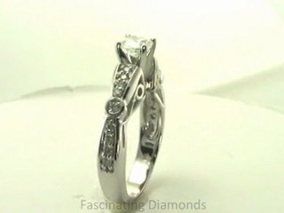 FDENR3142CU      Cushion Cut Diamond Engagement Ring With Pave Set