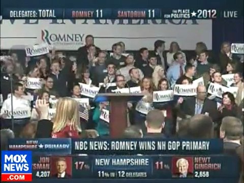 MSNBC Projects Mitt Romney Wins New Hampshire Primary