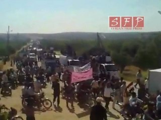 زحف آهالي جبل الزاويه الى أريحا في ادلب 3-6-2011