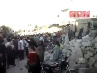 استقبال الشهيدين إدلب جبل الزاوية سرجة 4-6-2011