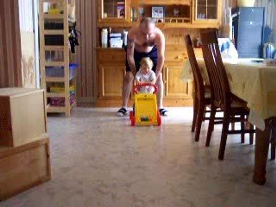 Erwann et son trotteur