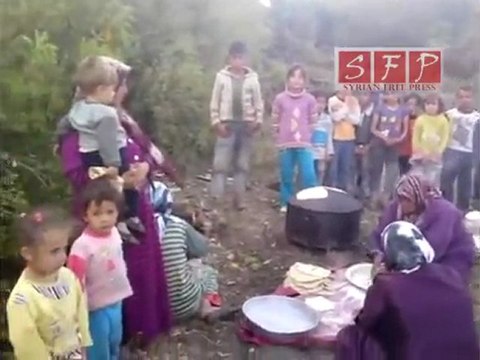 إدلب جسر الشغور وأحوال النازحين الغير إنسانية 12-6-2011