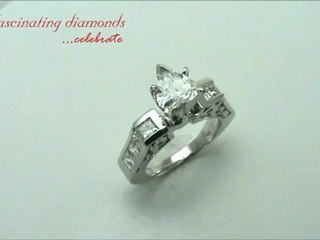 Heart Shape Diamond Vintage Channel Set Engagement Ring