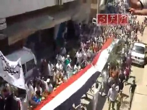 بنش - رفع أطول علم حرية في جمعة سقوط الشرعية - 24-6-2011