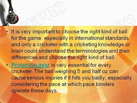 Cricket Equipments is necessary for a cricketer