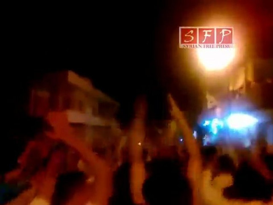 حماه - كفرزيتا مظاهرة مسائية نصرة لحماه 5-7-2011