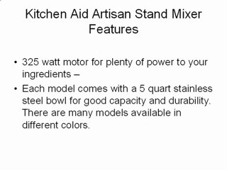 Kitchenaid artisan 5 qt mixer