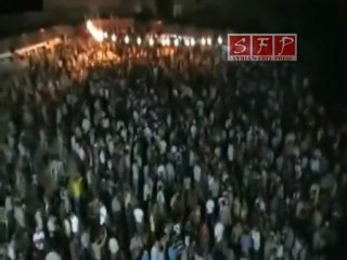 أهالي برزة يقدمون التهاني لأهالي حي القدم بشهيدهم صلاح 17 7 2011