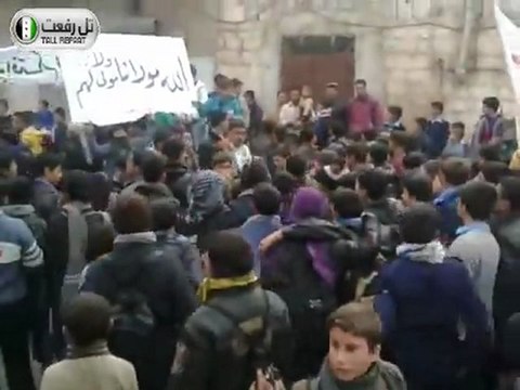 فري برس تل رفعت مظاهرة طلابية حاشدة في اربعاء نصرة الطلاب الاحرار 7 12 2011 ج3