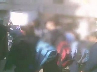 فري برس   ريف دمشق   حرستا  مظاهرة طلابية 7 12 2011 ج1
