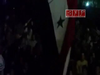 ‫حوران-  بصر الحرير - مظاهرة ليلية  27-7-2011