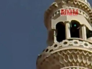 ‫حماة القصور قصف مأذنة جامع الشيخ بشر 1-8-2011