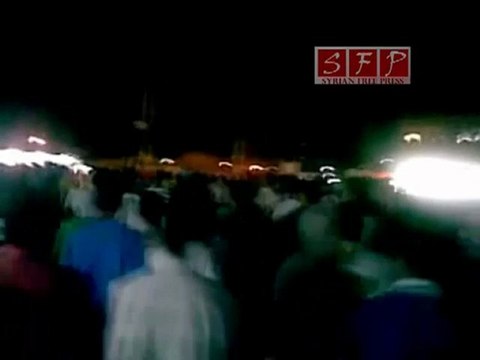القامشلي مظاهرات مسائية لإسقاط النظام 4-8-2011