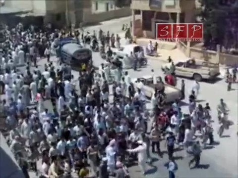 إدلب مظاهرات جرجناز في جمعة الله معنا 5-8-2011