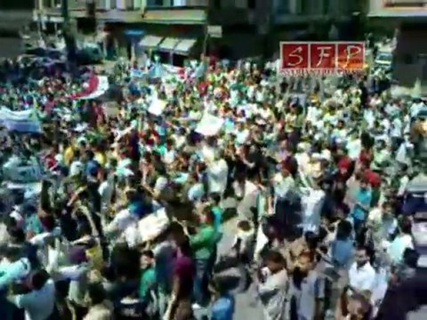 حمص الخالدية مظاهرة جمعة الله معنا 5-8-2011