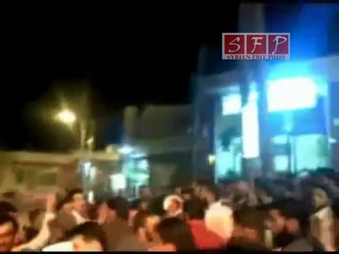 ريف دمشق القلمون رنكوس 9 رمضان 1432 مظاهرة بعد التراويح 9 8 2011