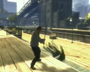 GTA IV: Pushing people down stairs