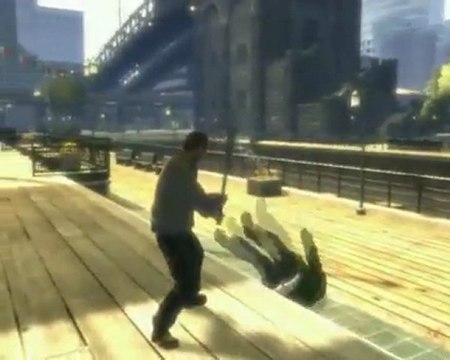 GTA IV: Pushing people down stairs