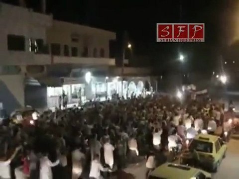 إدلب بنش ليلة رمضانية رائعة بعد التراويح 15 8 2011